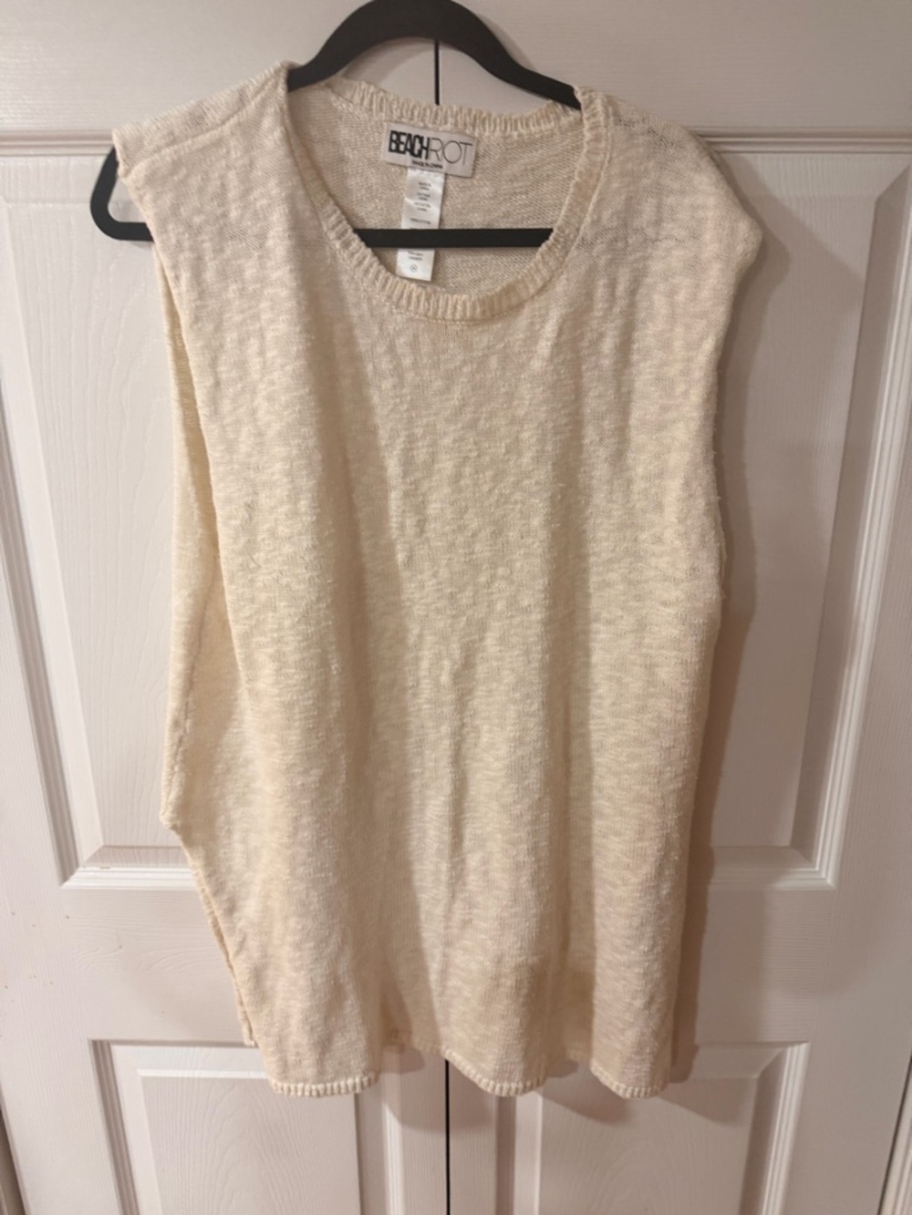 Beach Riot Ivory Knit Sleeveless Tank Top